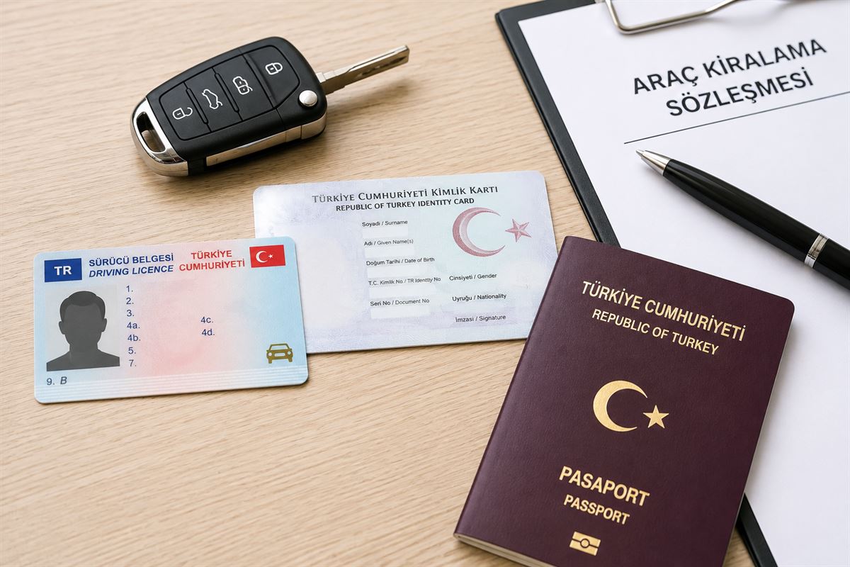 Araç kiralama için gereken ehliyet ve kimlik belgeleri