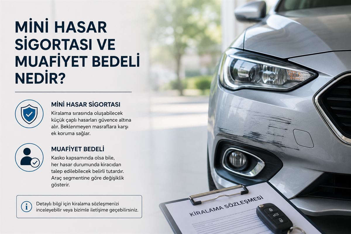 Araç gövdesindeki küçük çizik — mini hasar sigortası ve muafiyet bedeli